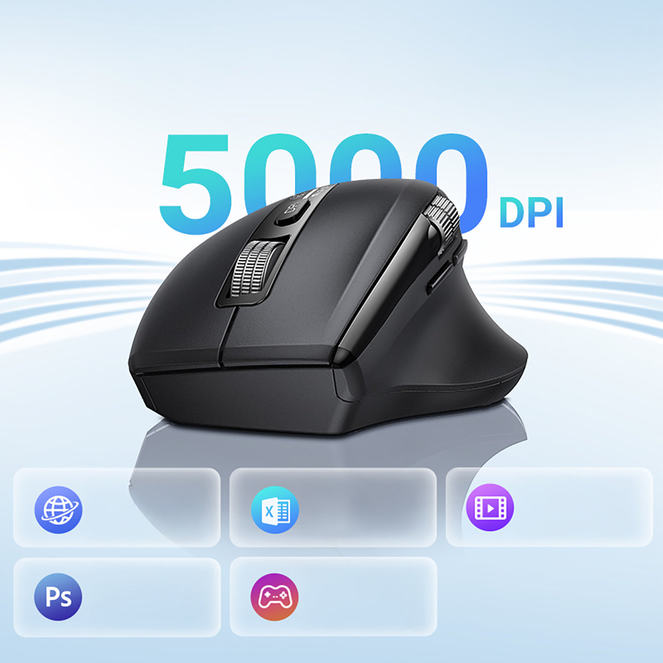 Computer Accessories – Wireless optical mouse, 5 buttons, 5000 DPI - Carlat