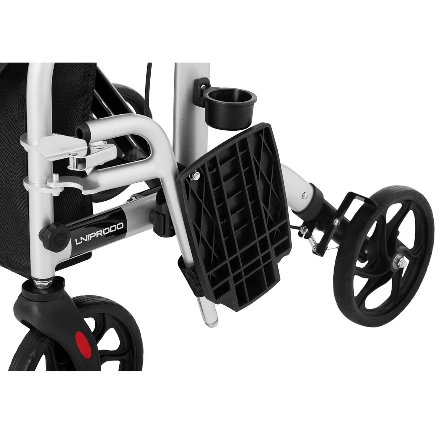 Construction – 2-in-1 rehabilitation walker walker with trolley function, foldable - Carlat