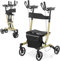Construction – Four-wheeled foldable walker walker for seniors with a - Carlat