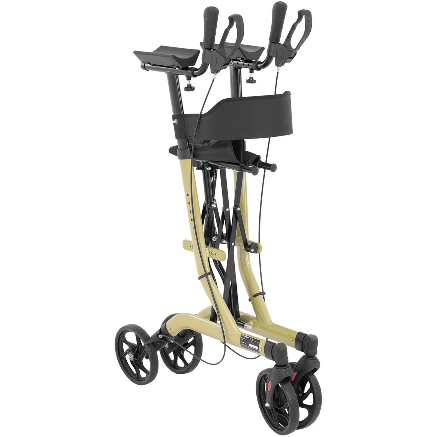 Construction – Four-wheeled foldable walker walker for seniors with a - Carlat