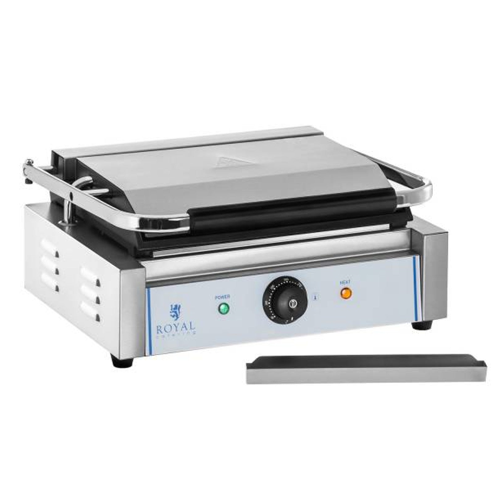 Contact barbecue contact bipartite smooth PANINI 2200W 230V Royal Catering - Carlat