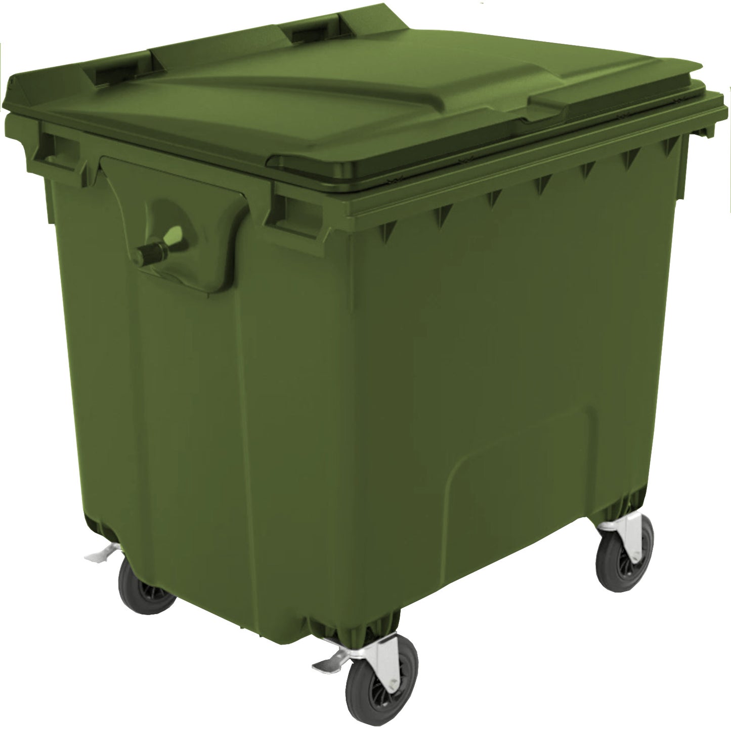 Container for municipal waste PZH EN 840-2 DIN 1100L - green - Carlat