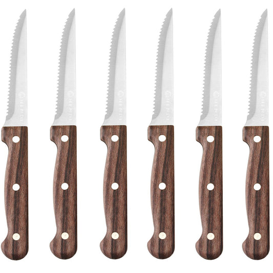 Cookie Cutters – Stainless steel steak knife, serrated brown - Carlat