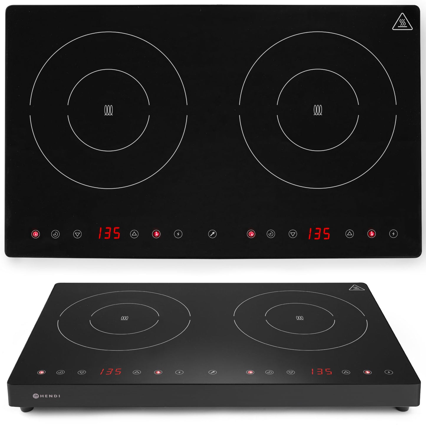 Cooktops – Adjustable induction cooker with touch panel 2 heating - Carlat