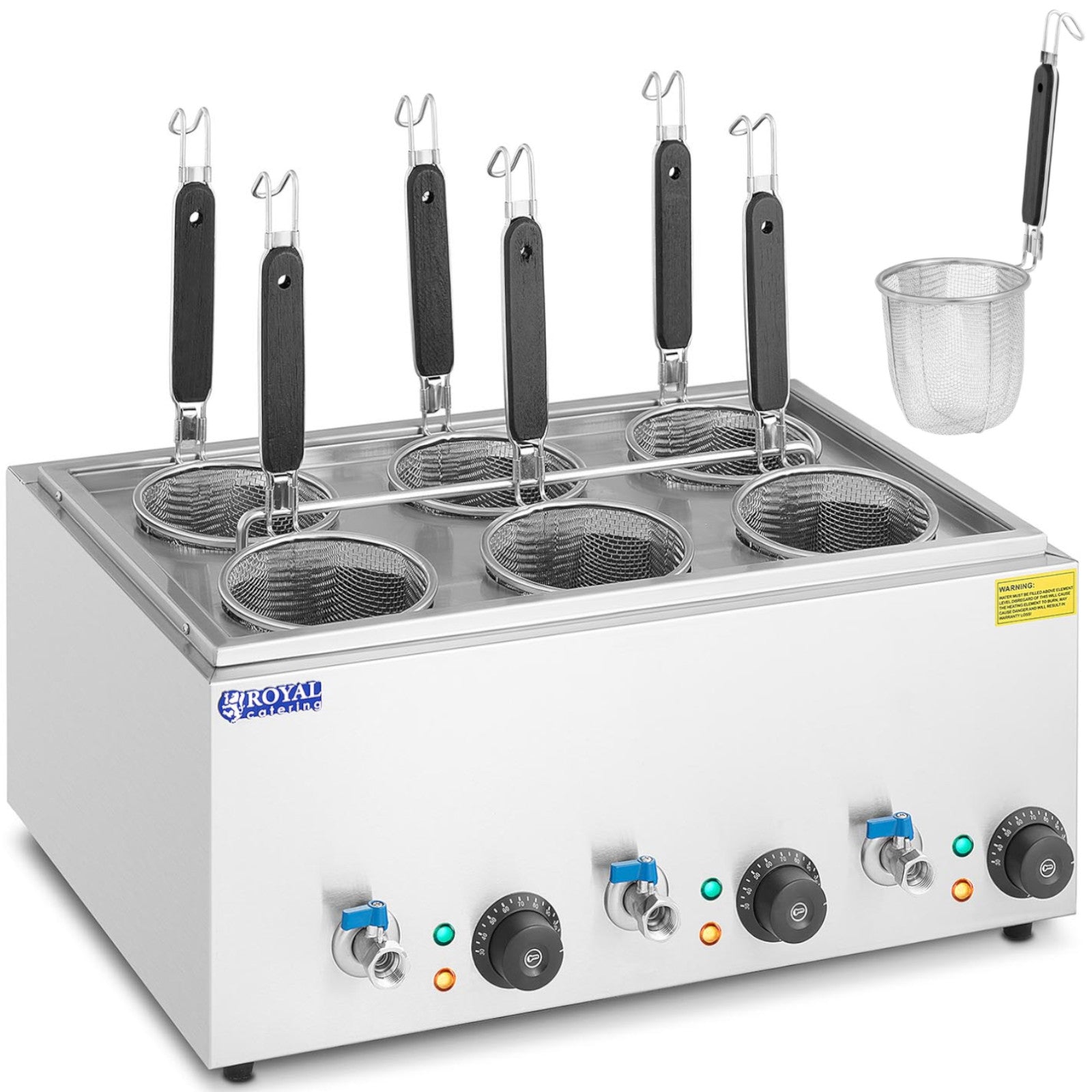 Cooktops – Pasta maker, pasta cooker with taps, 6 baskets, - Carlat