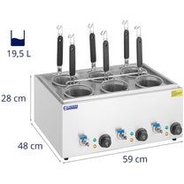 Cooktops – Pasta maker, pasta cooker with taps, 6 baskets, - Carlat