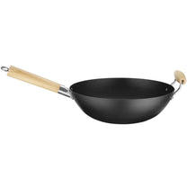 Cookware – Carbon steel wok with wooden handles. 324mm - Carlat