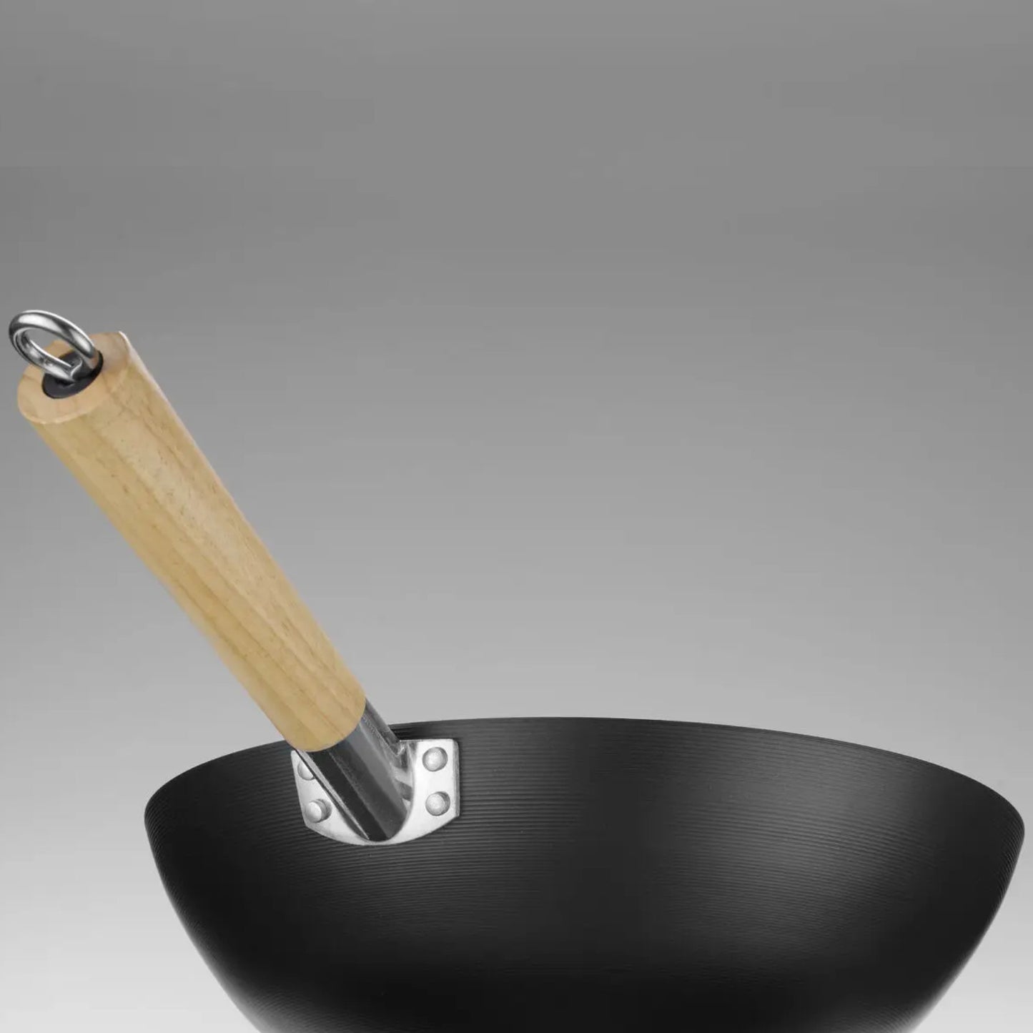 Cookware – Carbon steel wok with wooden handles. 324mm - Carlat