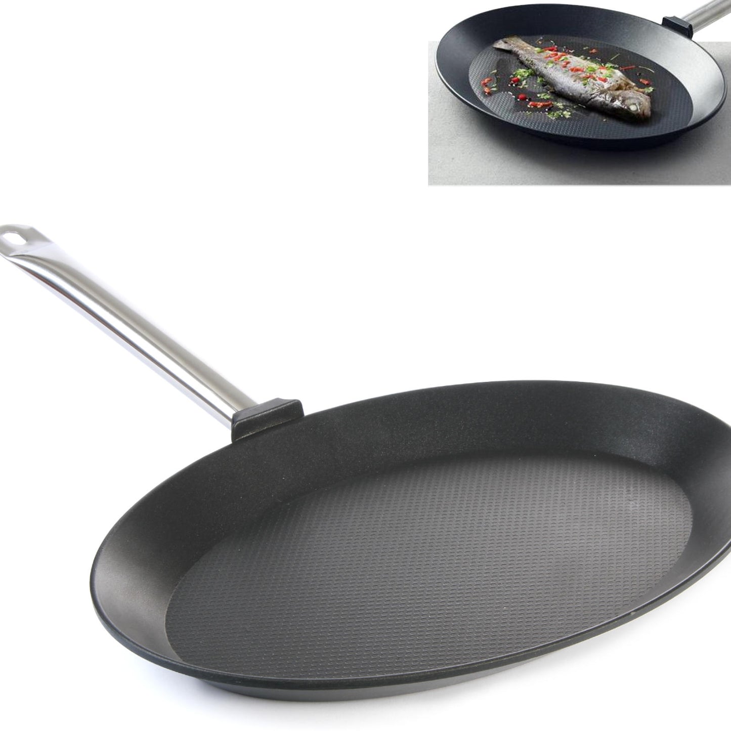 Cookware – Profi Line oval fish frying pan - Hendi - Carlat