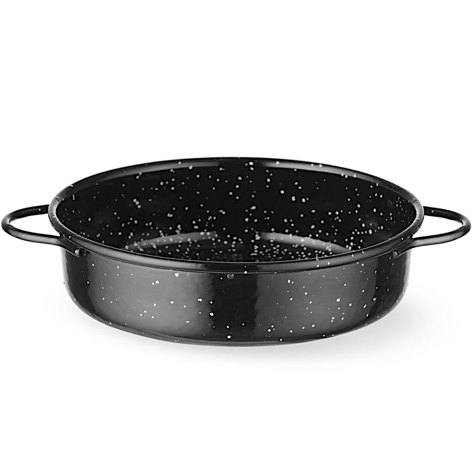Cookware – Round enameled frying pan with handles. 160x45mm - Carlat