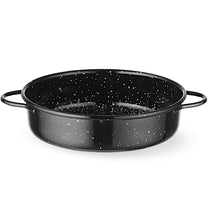 Cookware – Round enameled frying pan with handles. 160x45mm - Carlat