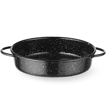 Cookware – Round enameled frying pan with handles. 200x45mm - Carlat