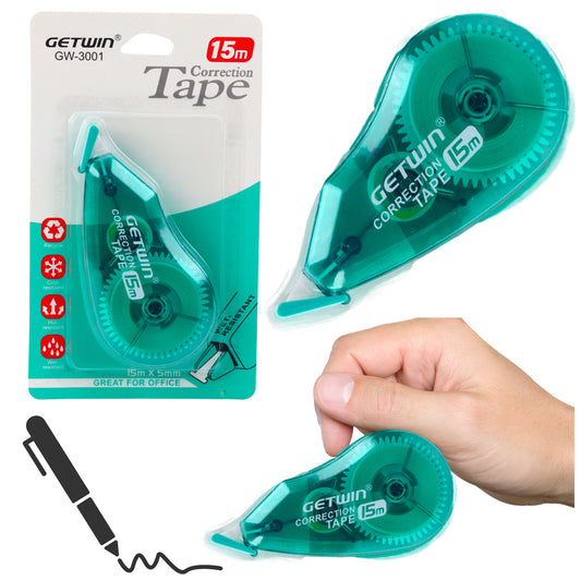 Correction Tape, Mouse, School and Office Use, 15 m x 5 mm, Green - Carlat
