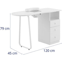 Cosmetic Tools – Cosmetic manicure desk with dust absorber 120 - Carlat