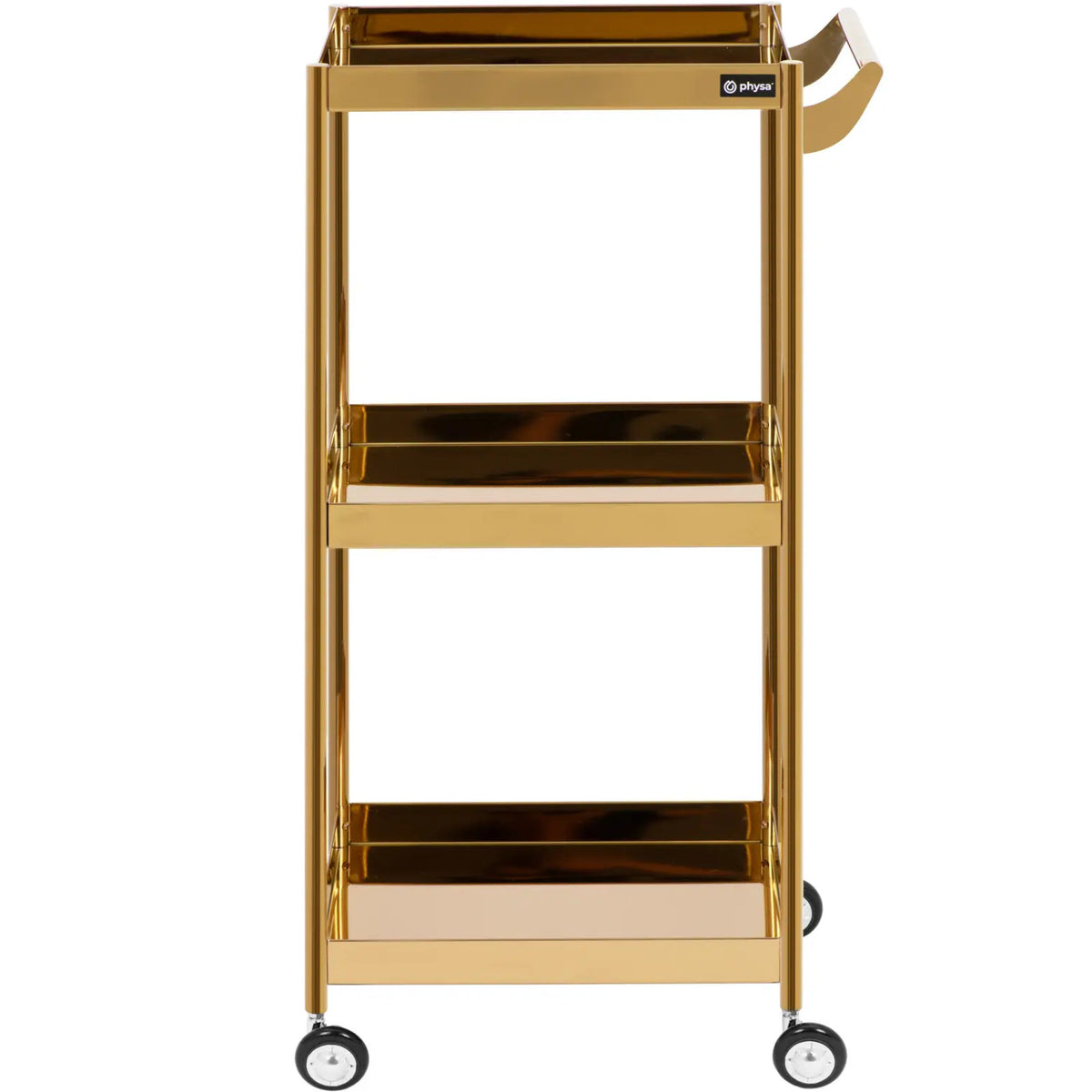 Cosmetic Tools – Hairdressing beauty assistant 3 shelves - gold - Carlat