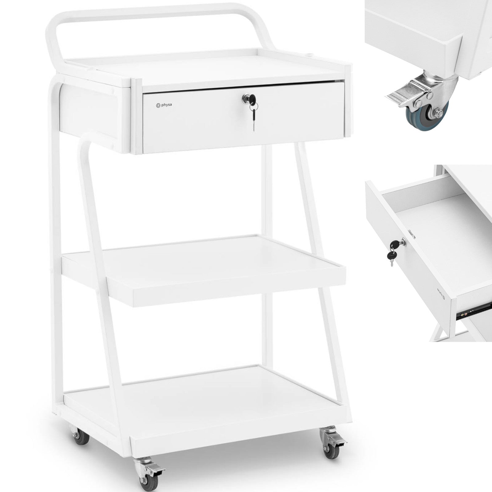 Cosmetic Tools – Hairdressing beauty helper trolley 1 drawer 3 - Carlat
