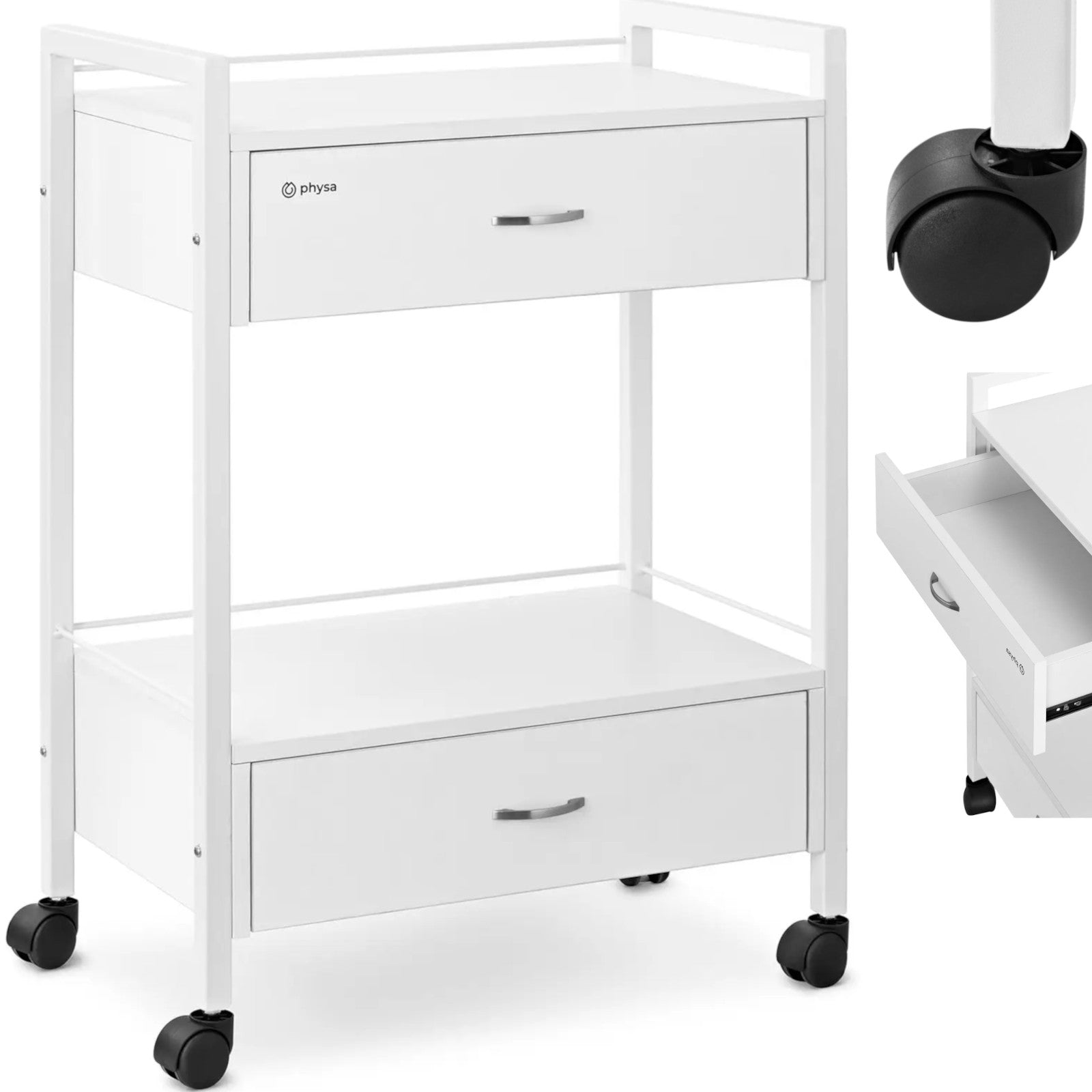 Cosmetic Tools – Hairdressing beauty helper trolley 2 drawers 2 - Carlat