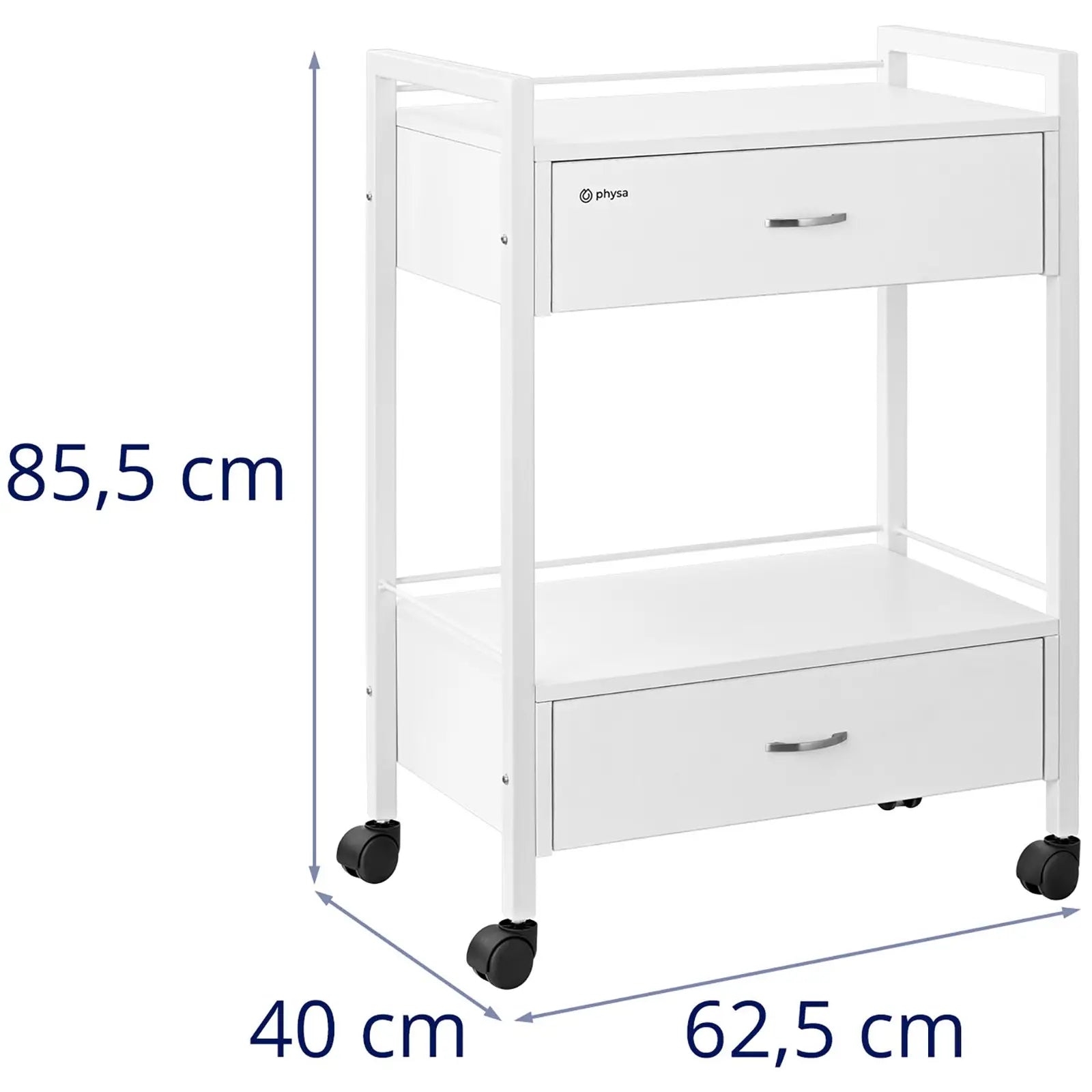 Cosmetic Tools – Hairdressing beauty helper trolley 2 drawers 2 - Carlat