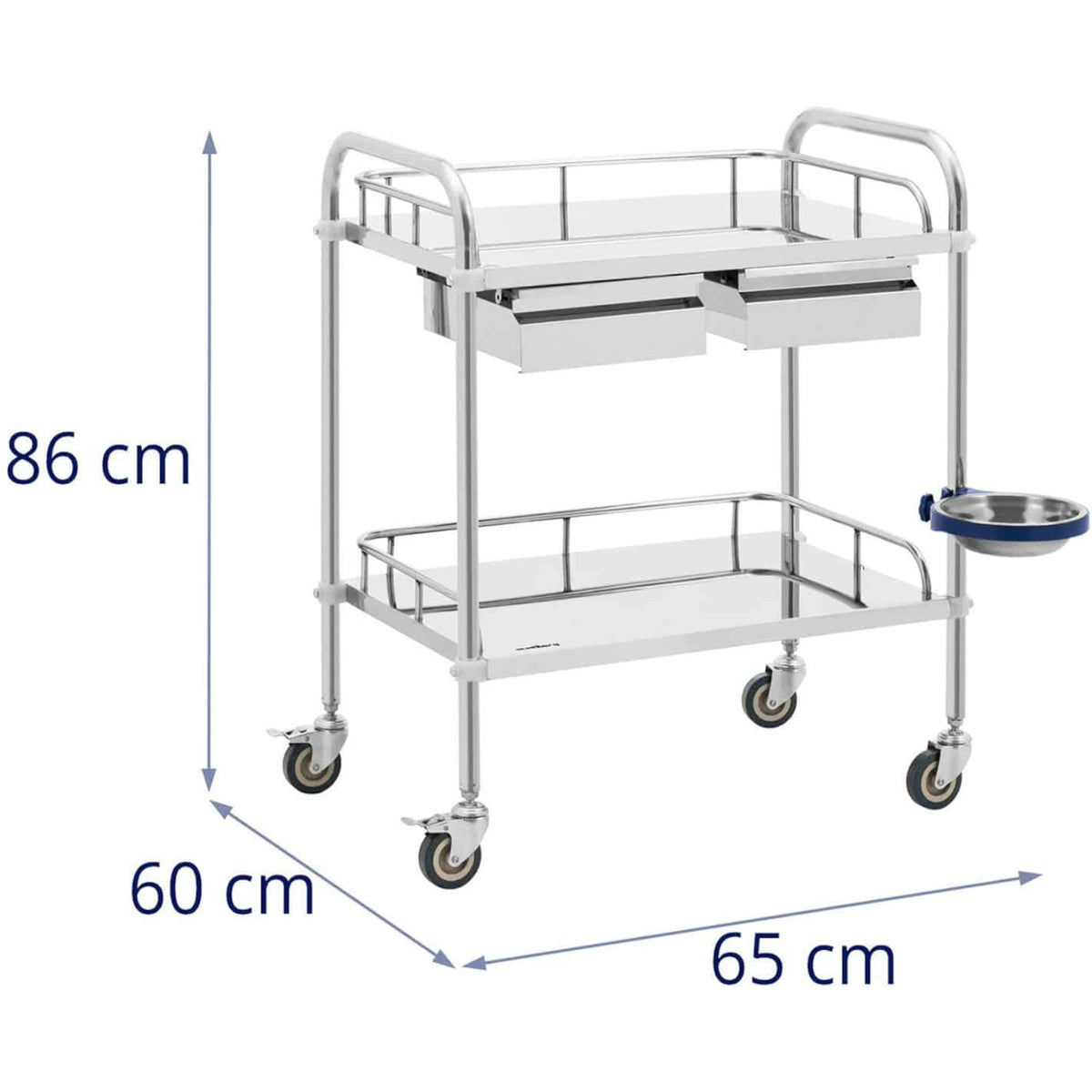 Cosmetic Tools – Laboratory cosmetic treatment trolley made of steel, - Carlat