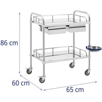 Cosmetic Tools – Laboratory cosmetic treatment trolley made of steel, - Carlat
