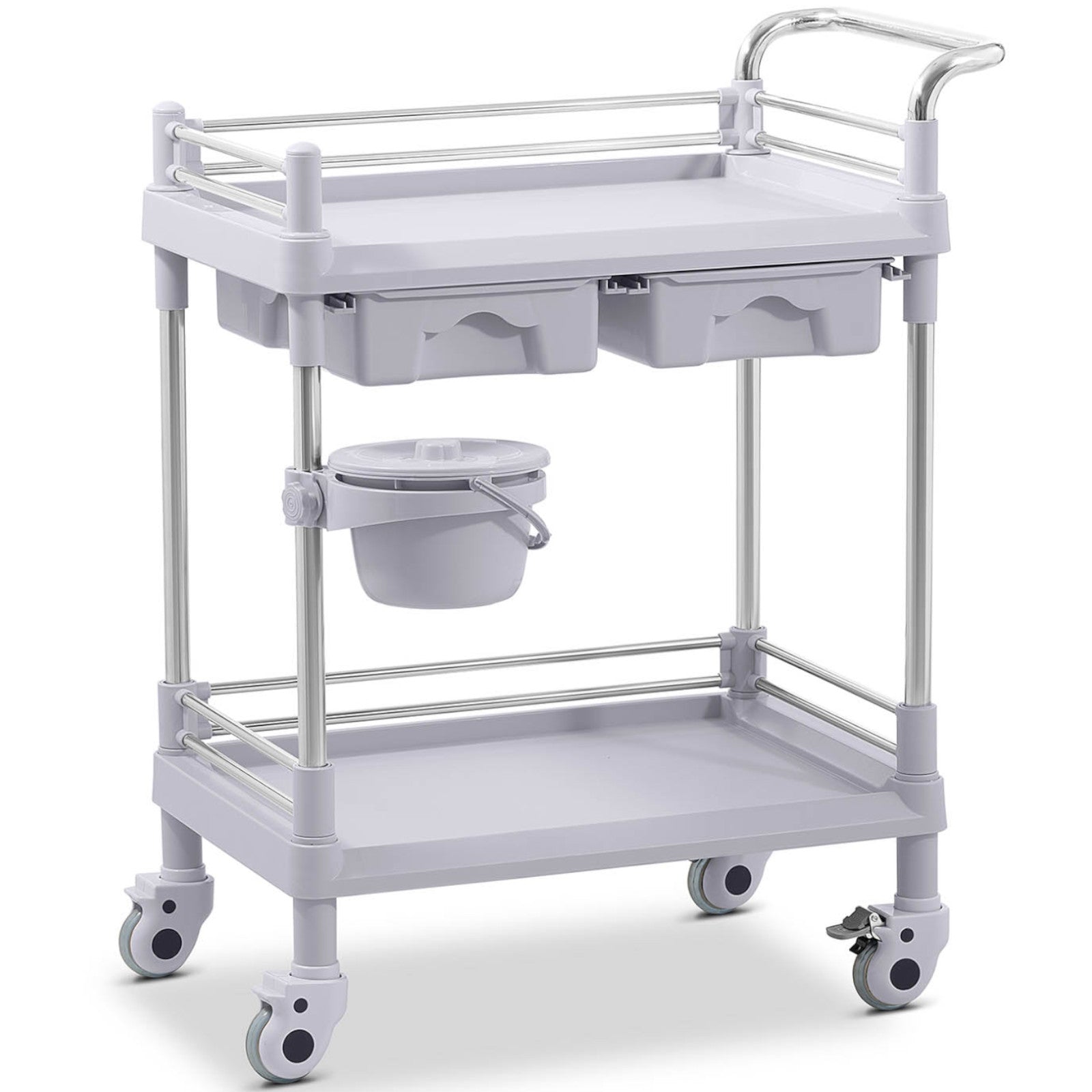 Cosmetic Tools – Medical laboratory trolley, 2 shelves, 2 drawers, - Carlat