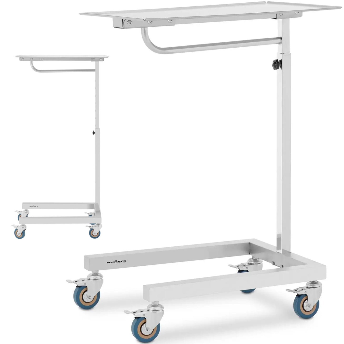 Cosmetic Tools – Table, instrumental trolley, adjustable treatment assistant, STEEL, - Carlat