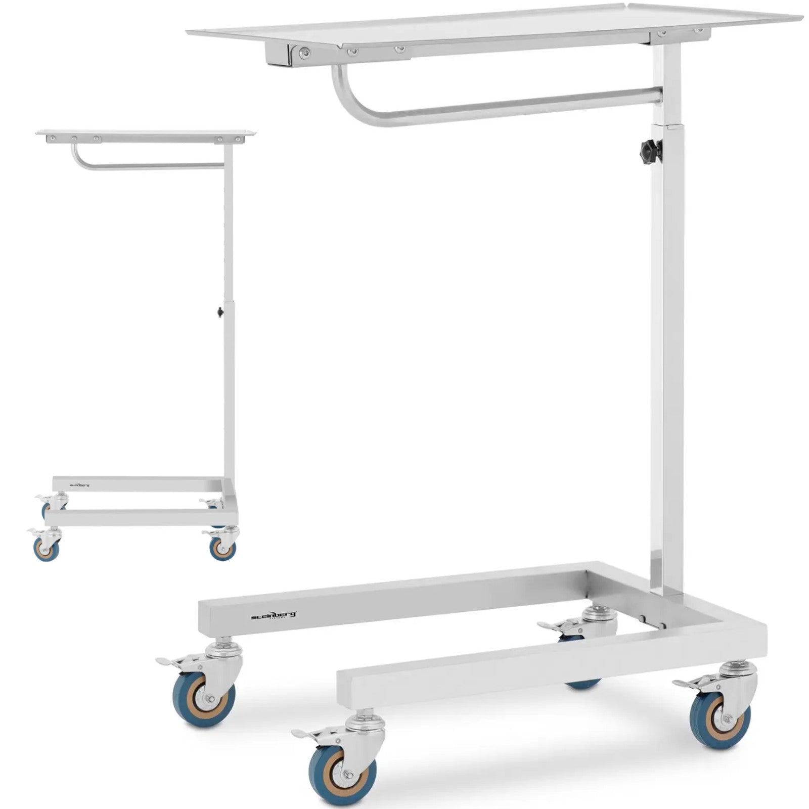 Cosmetic Tools – Table, instrumental trolley, adjustable treatment assistant, STEEL, - Carlat