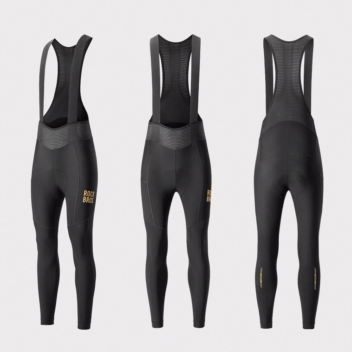 Cycling Clothing – Long fleece cycling trousers with suspenders,