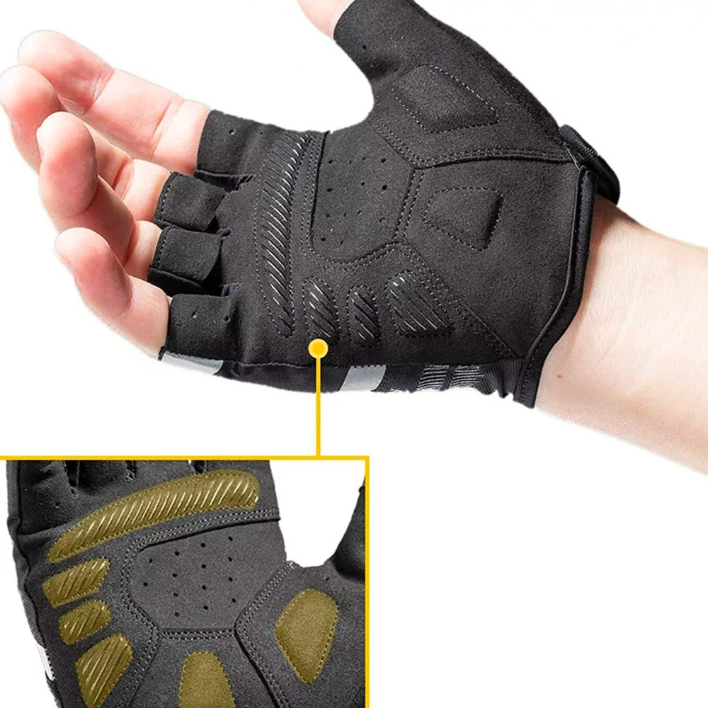 Cycling clothing – Anti-slip fingerless cycling gloves XL black - Carlat