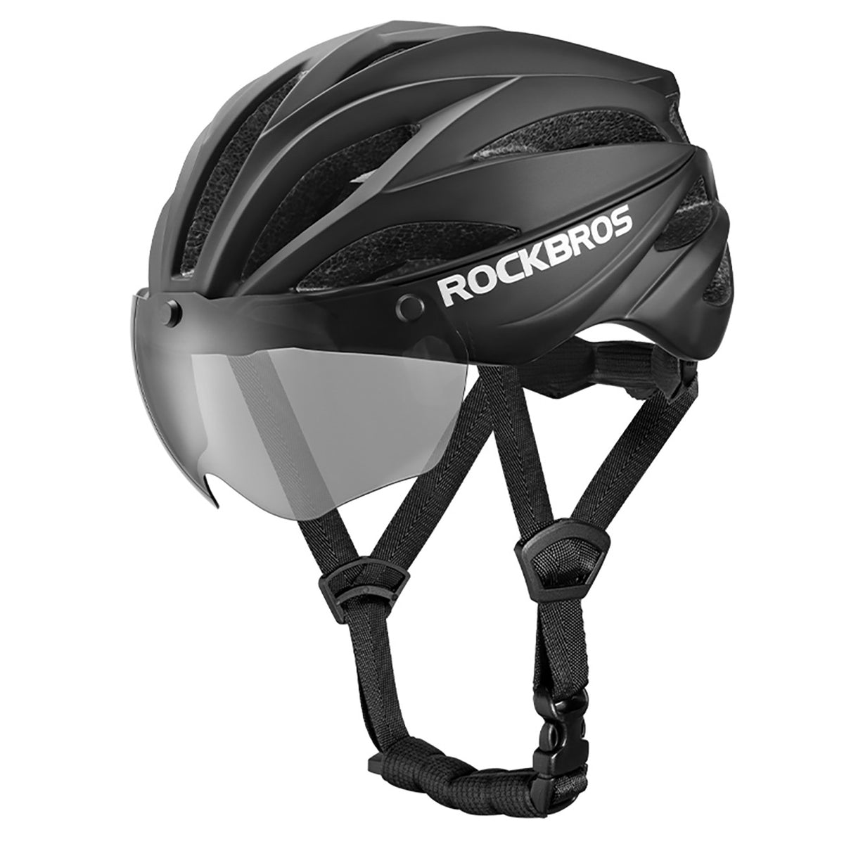 Cycling clothing – Bicycle helmet with a lens, detachable glasses - Carlat