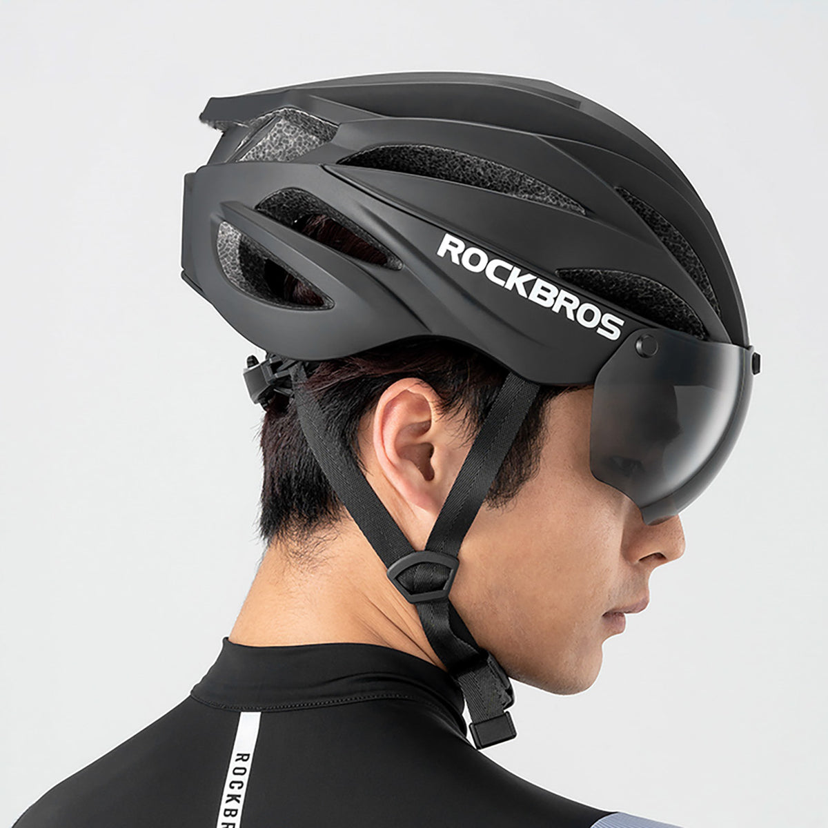 Cycling clothing – Bicycle helmet with a lens, detachable glasses - Carlat