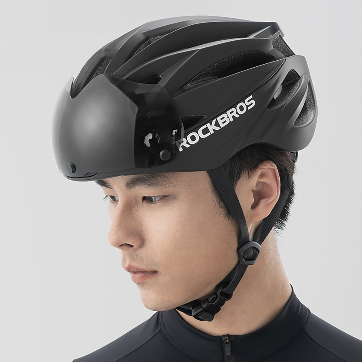Cycling clothing – Bicycle helmet with a lens, detachable glasses - Carlat