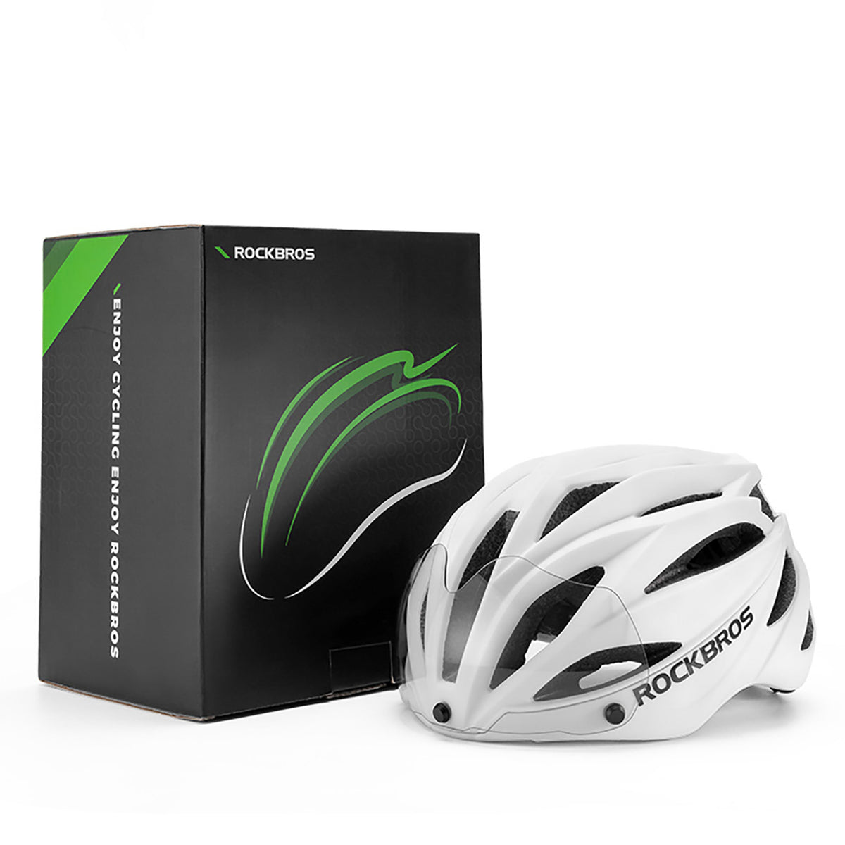 Cycling clothing – Bicycle helmet with a lens, detachable glasses - Carlat