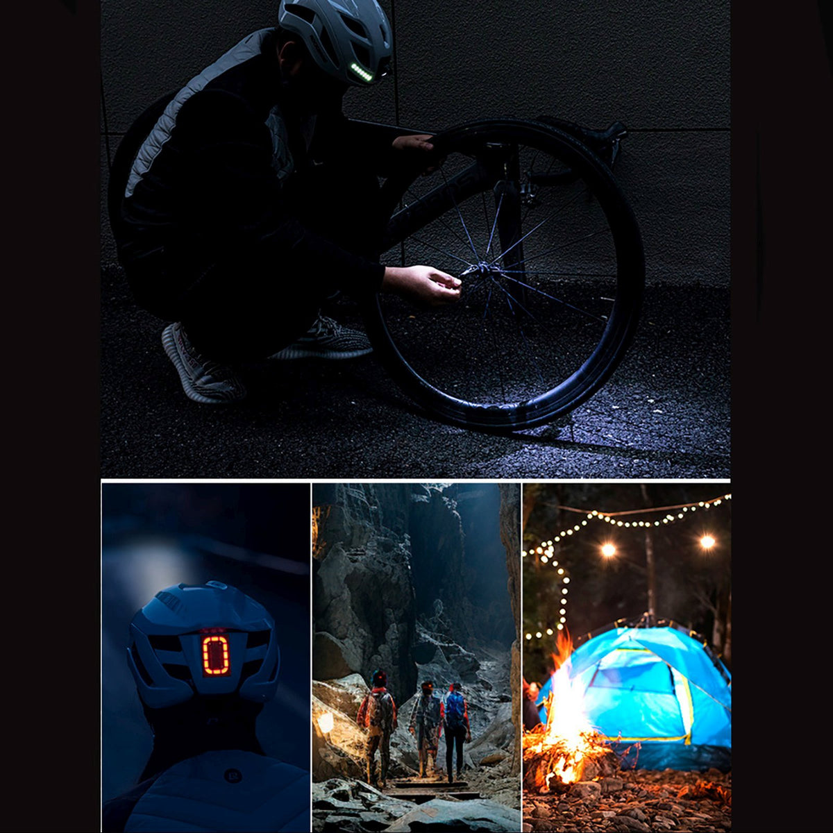 Cycling clothing – Bicycle helmet with integrated omni-directional lighting USB-C - Carlat