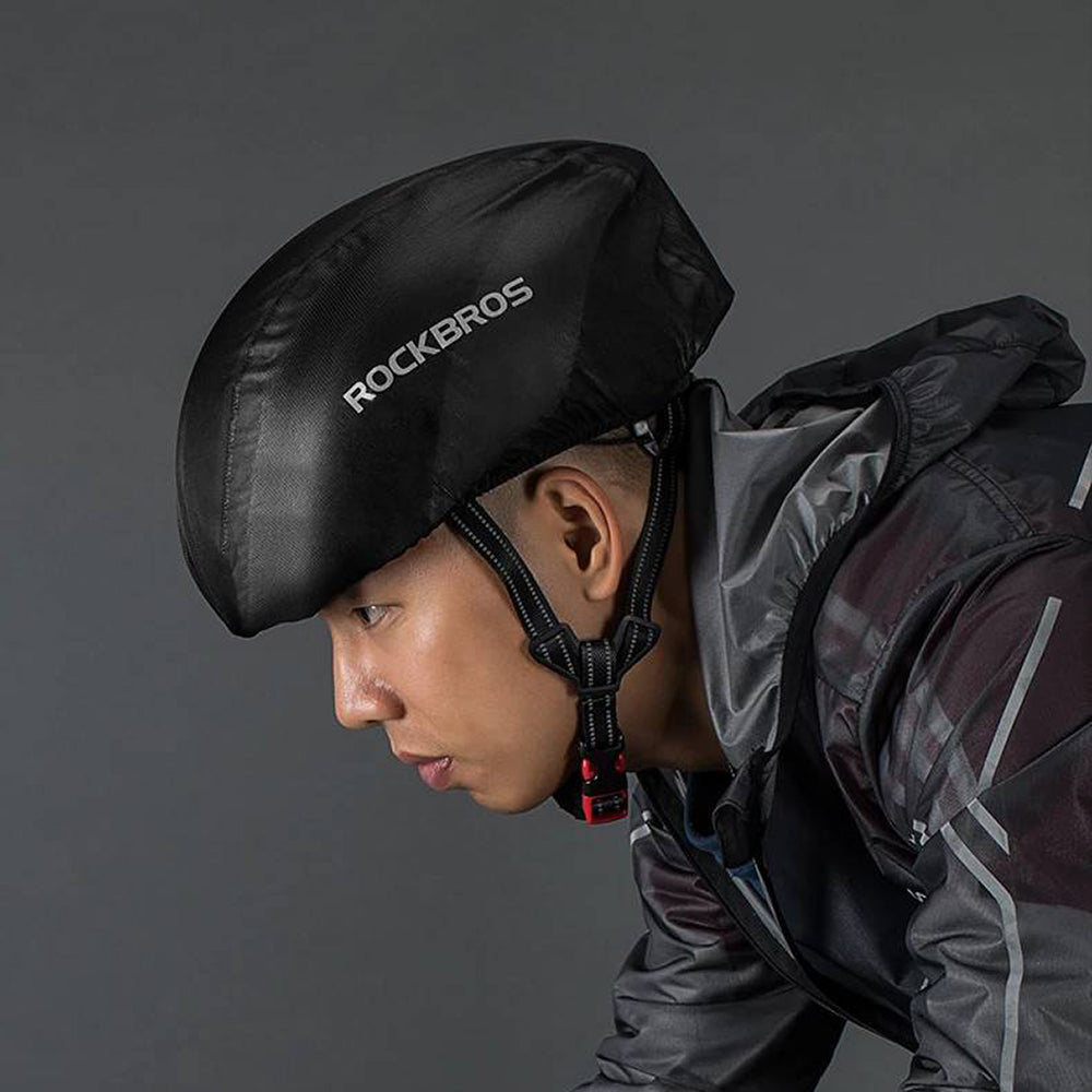 Cycling clothing – Black bicycle helmet rain cover - Carlat