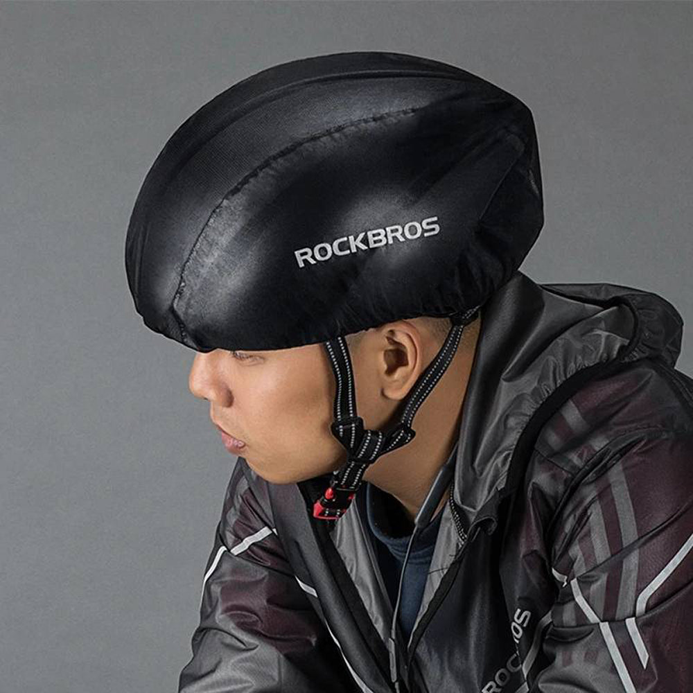 Cycling clothing – Black bicycle helmet rain cover - Carlat