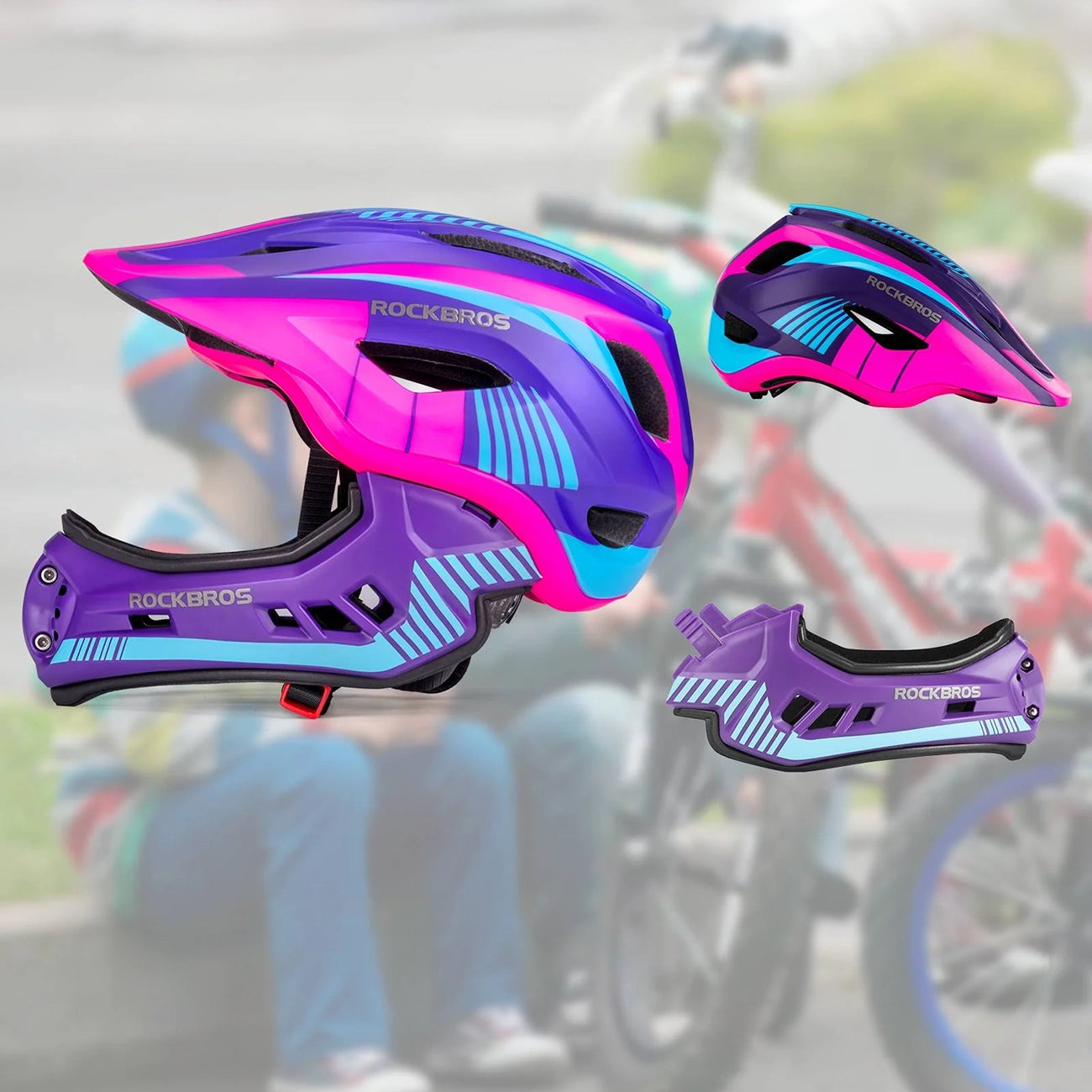 Cycling clothing – Children's bicycle helmet with detachable visor, size - Carlat