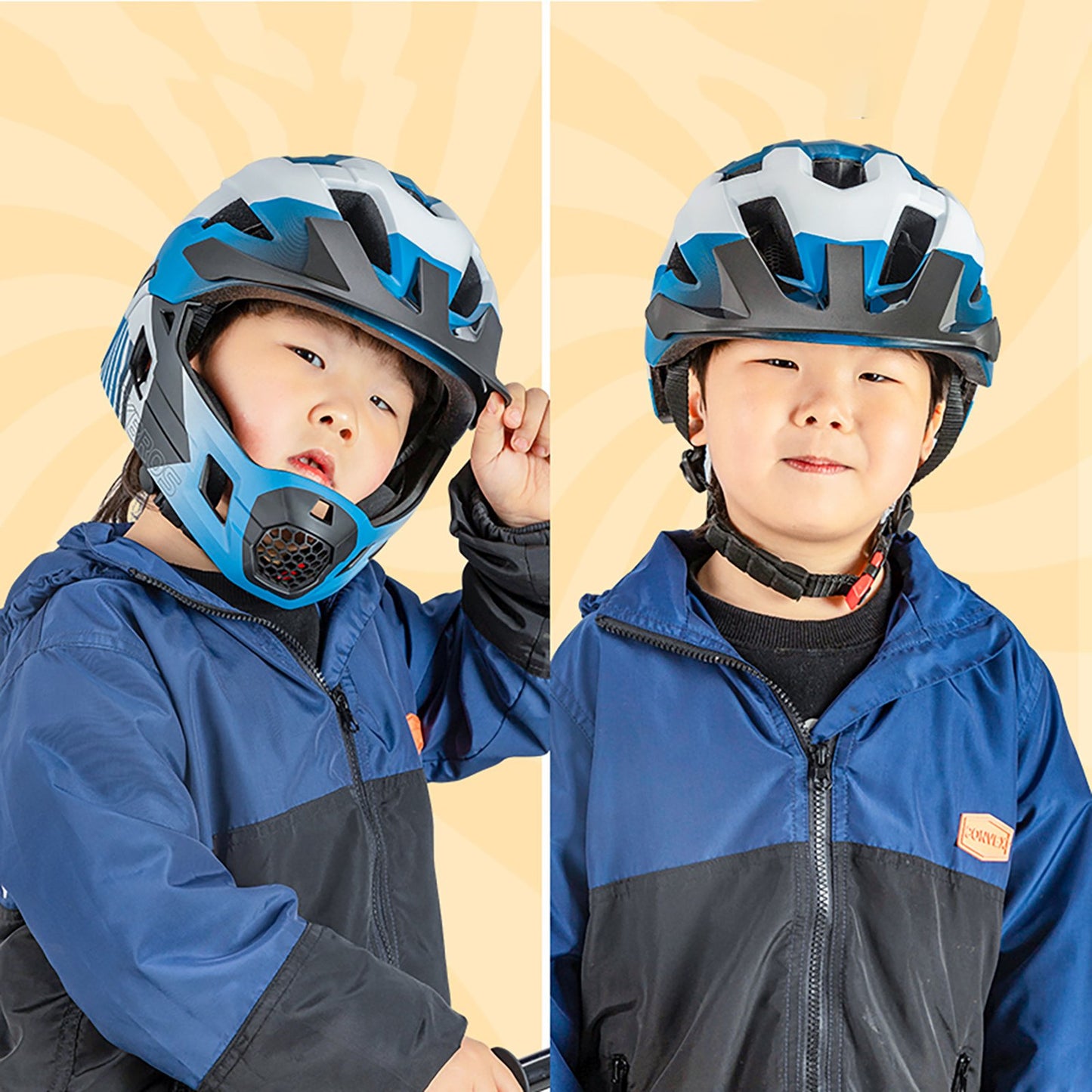 Cycling clothing – Children's bicycle helmet with detachable visor, size - Carlat