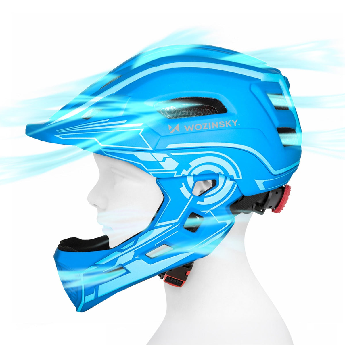 Cycling clothing – Children's fullface bicycle helmet with USB rear - Carlat