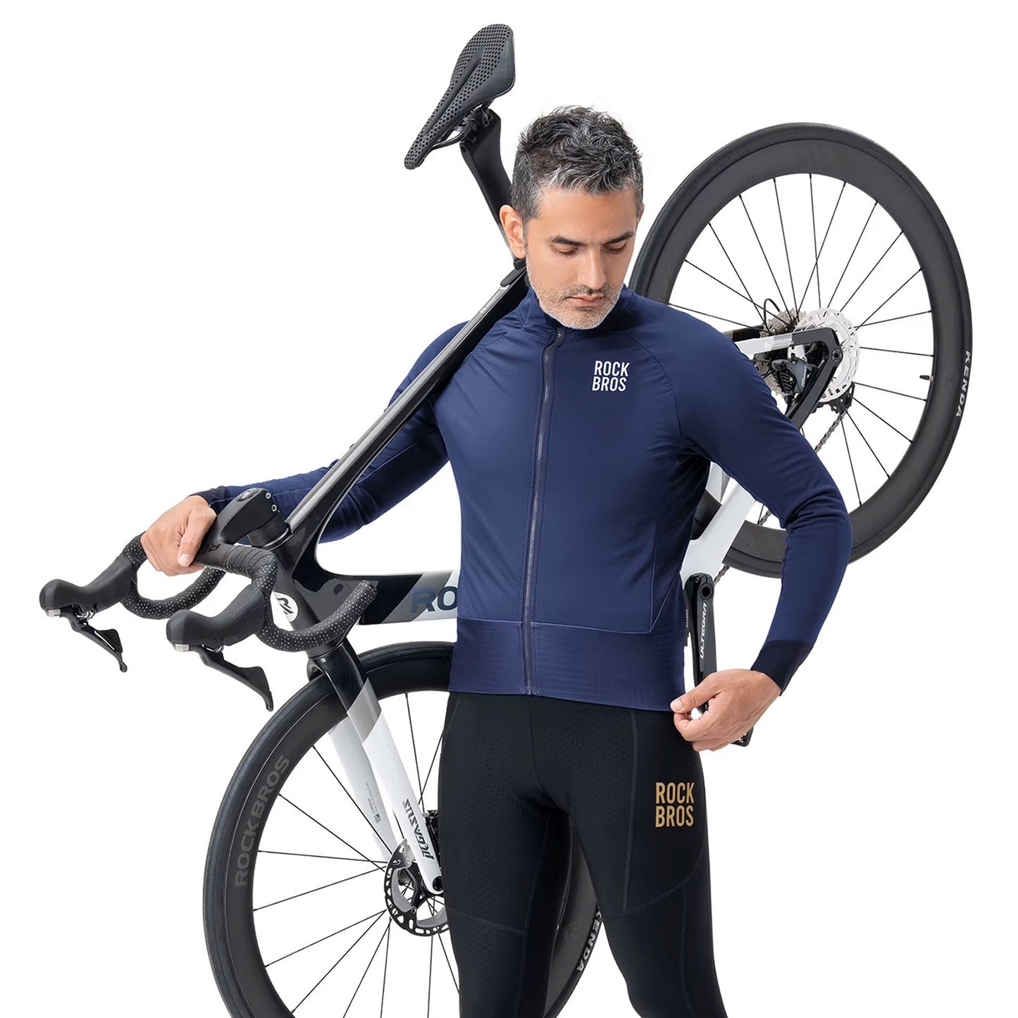 Cycling clothing – Double-layer fleece winter cycling jacket, size M - Carlat