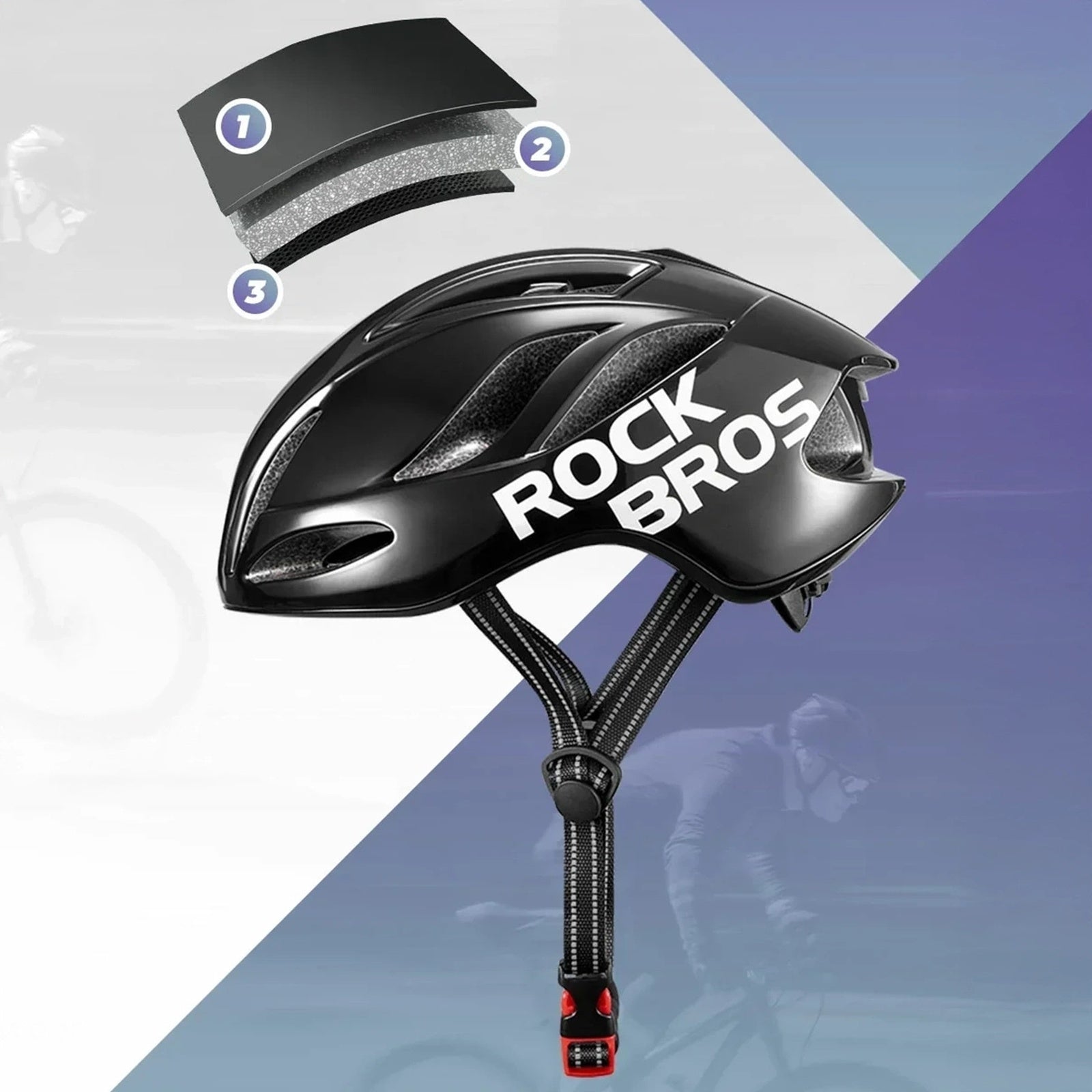 Cycling clothing – Light bicycle helmet 58-62 cm - black - Carlat