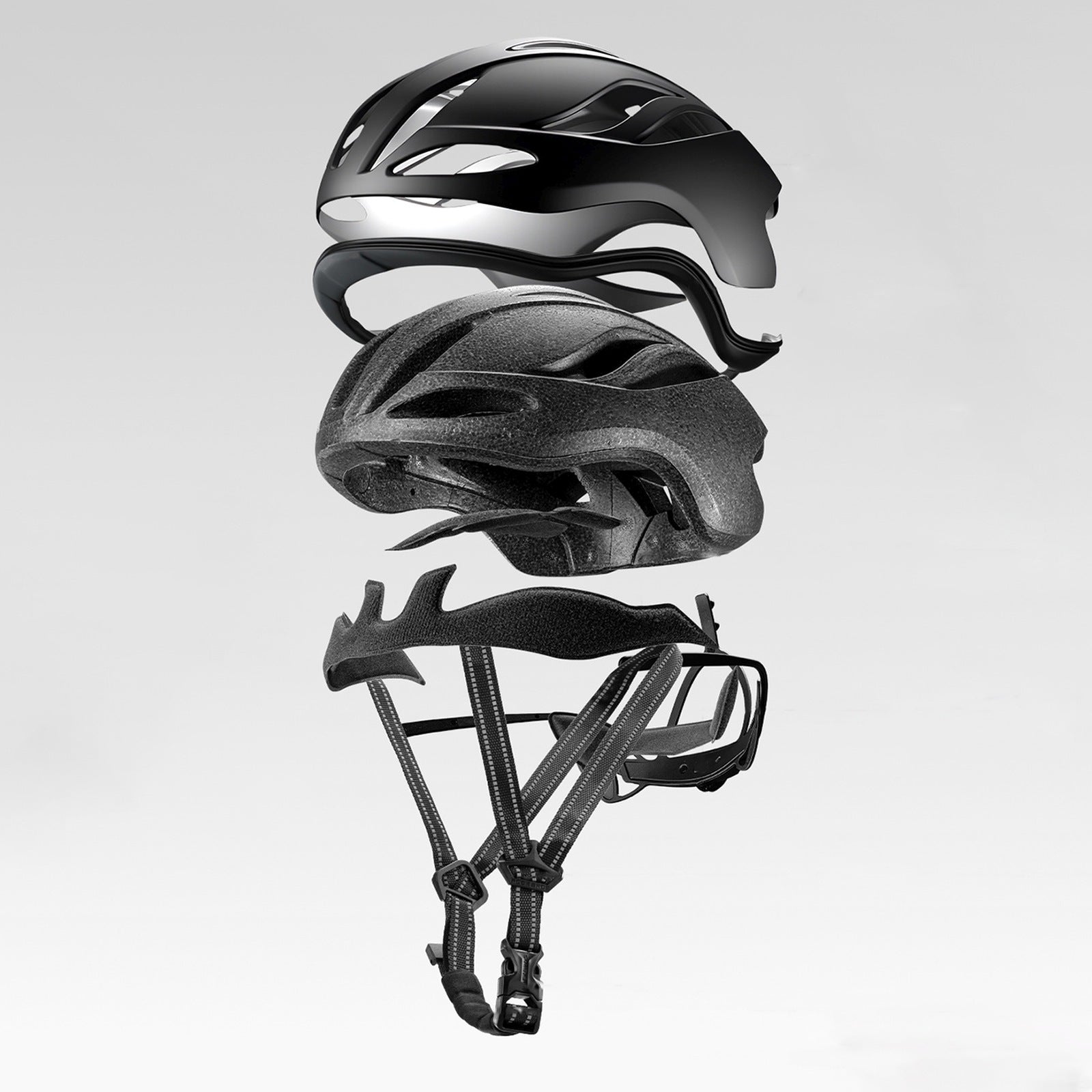 Cycling clothing – Light bicycle helmet 58-62 cm - titanium - Carlat