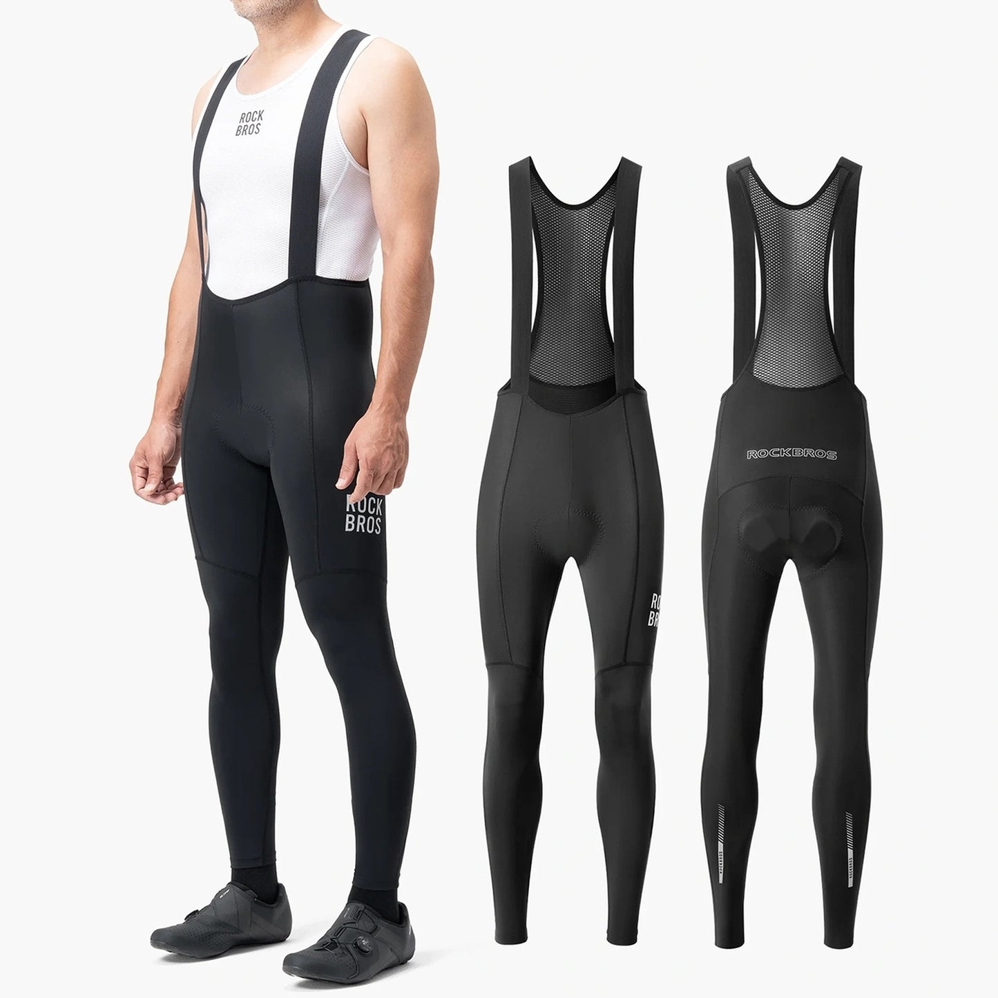 Cycling clothing – Long cycling trousers with suspenders and insert. - Carlat