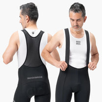 Cycling clothing – Long cycling trousers with suspenders and insert. - Carlat
