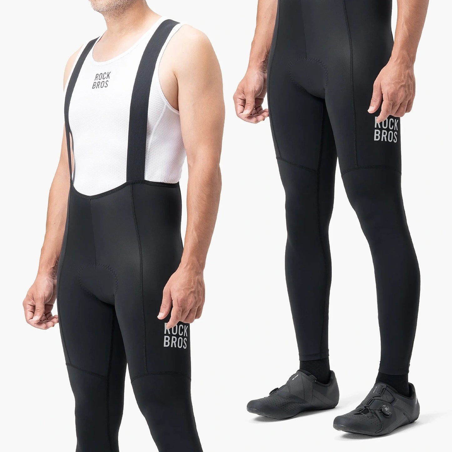 Cycling clothing – Long cycling trousers with suspenders and insert. - Carlat