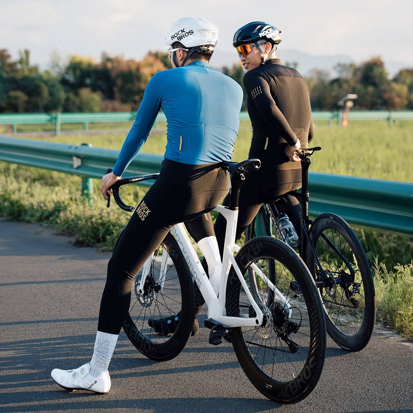 Cycling clothing – Long fleece cycling trousers with suspenders with - Carlat