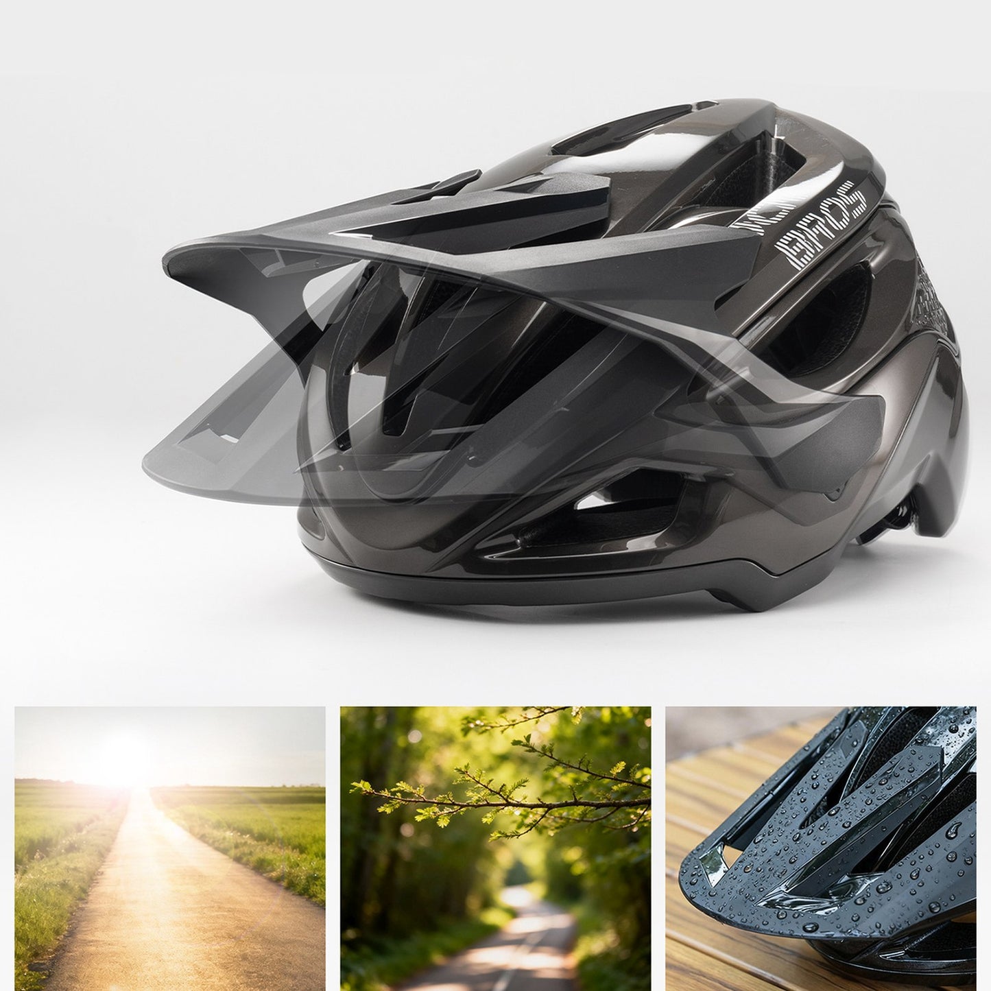 Cycling clothing – Mountain bike helmet with adjustable visor and - Carlat