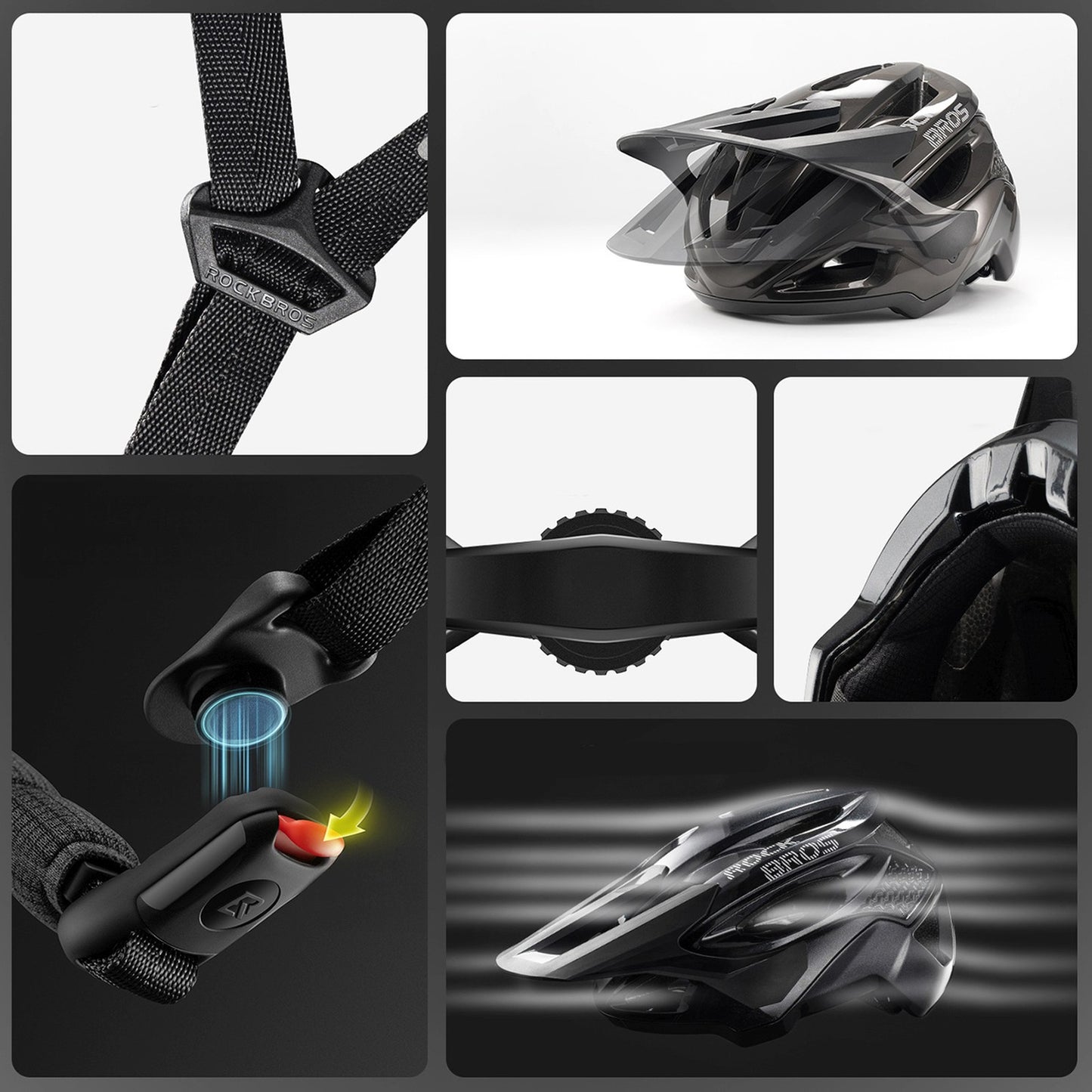 Cycling clothing – Mountain bike helmet with adjustable visor and - Carlat