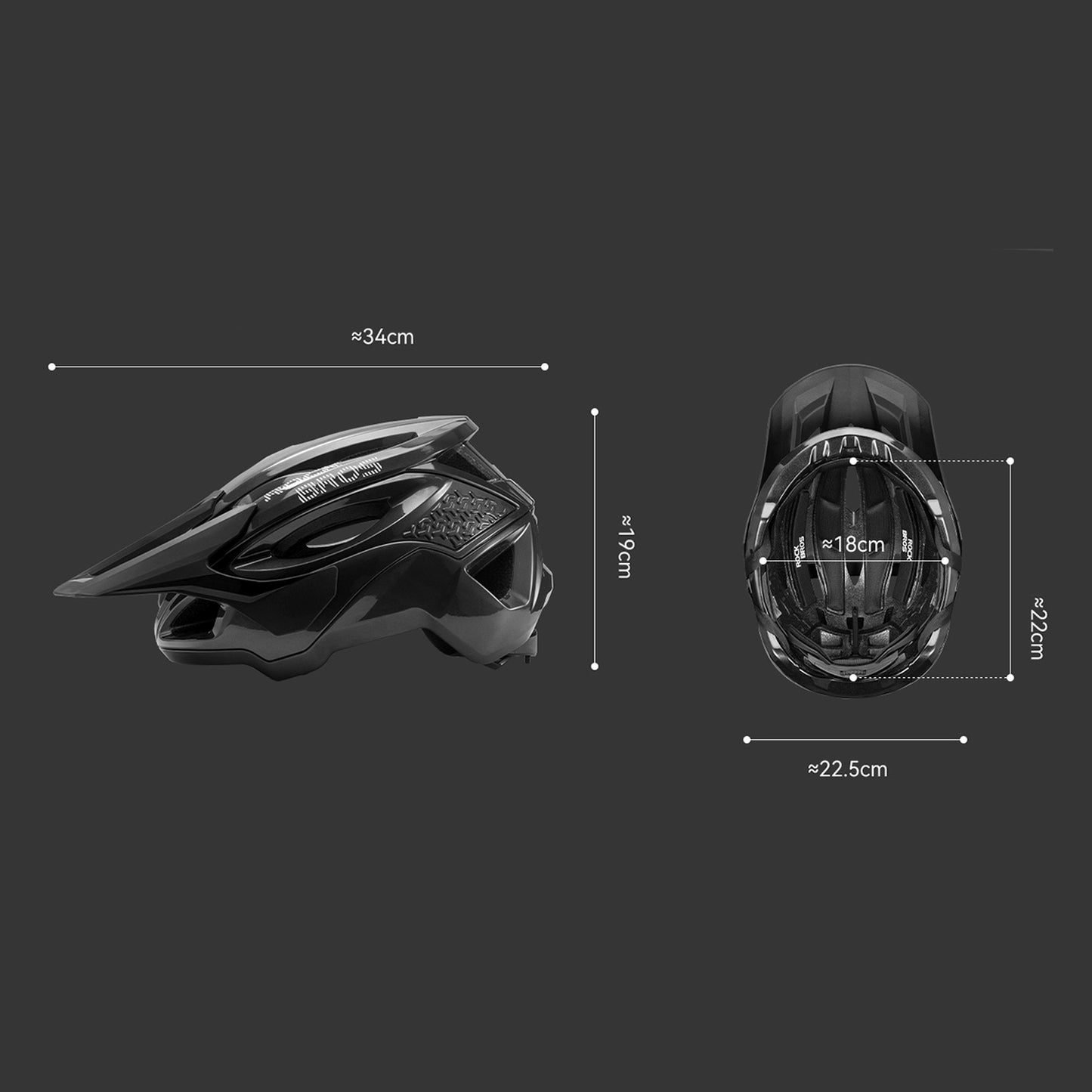 Cycling clothing – Mountain bike helmet with adjustable visor and - Carlat