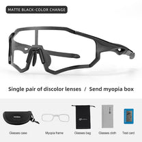 Cycling clothing – Photochromic cycling glasses with a frame and - Carlat